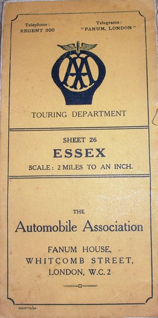 AA using Bartholomew Half Inch 1923 cover